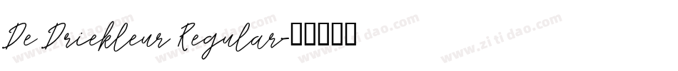 De Driekleur Regular字体转换